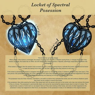 Locket of Spectral Possession-- TTRPG Item Design